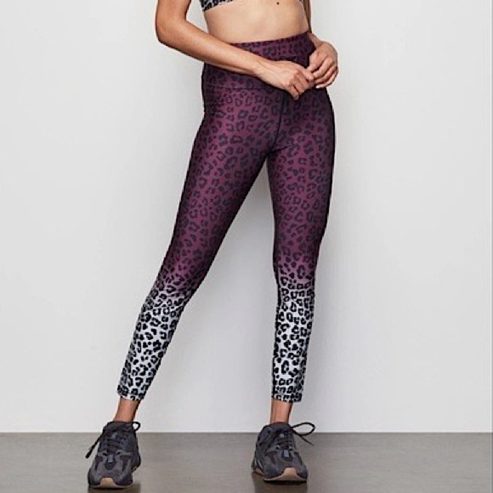 NWT GOOD AMERICAN cinched high-waist ombré leopard leggings XS new with tags
